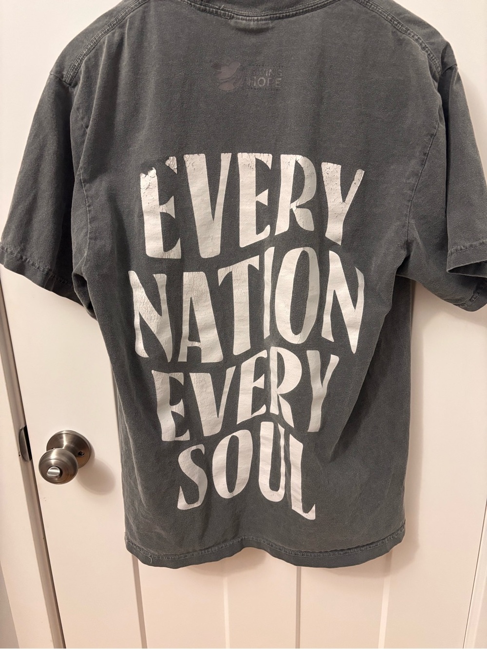 Washed Gray Crewneck Short Sleeve T-shirt size M